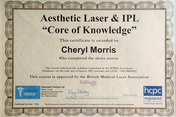 laser-tattoo-removal-cheryl-morris-certificate